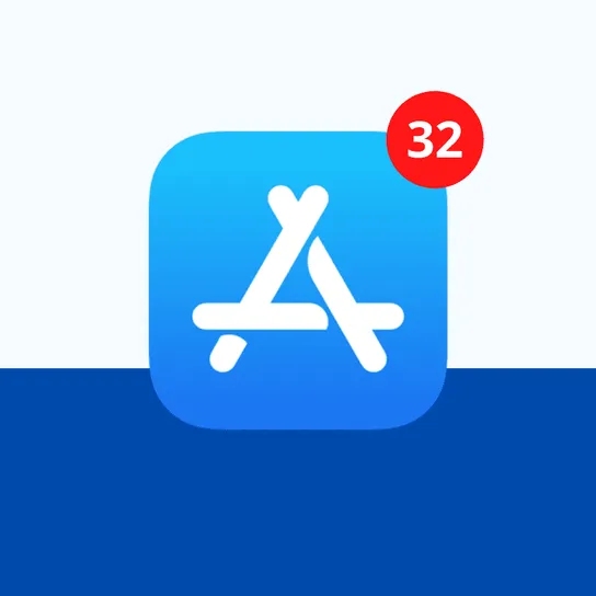 App Store icon with pending updates image.