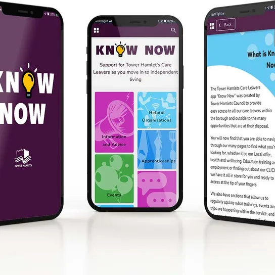 Know Now App on mobile