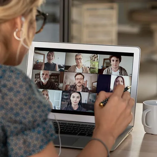 Person looking at computer