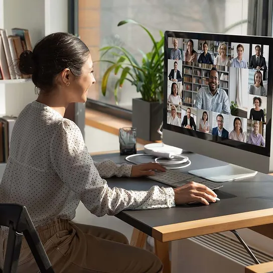 Person looking at computer