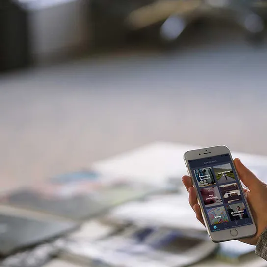 Person holding a phone