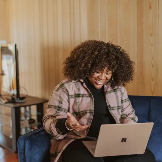 Person looking at a computer